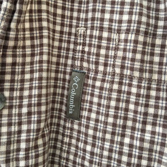 Columbia brown plaid button down shirt | Size Large - Picture 5 of 7